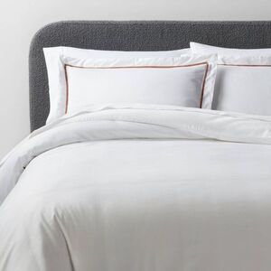 Threshold -  Duvet Cover Set Cotton Sateen Embroidere White